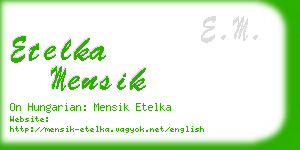 etelka mensik business card